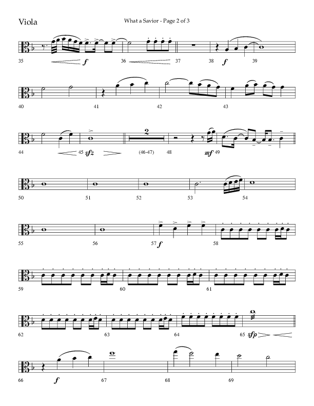 What A Savior (Choral Anthem SATB) Viola (Lifeway Choral / Arr. David Wise / Orch. David Shipps)