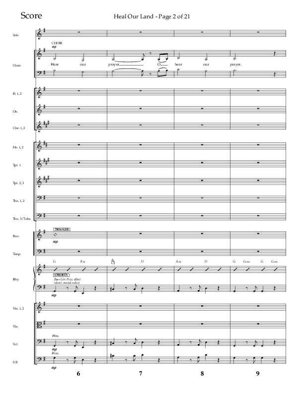 Heal Our Land (Choral Anthem SATB) Conductor's Score (Lifeway Choral / Arr. Russell Mauldin)