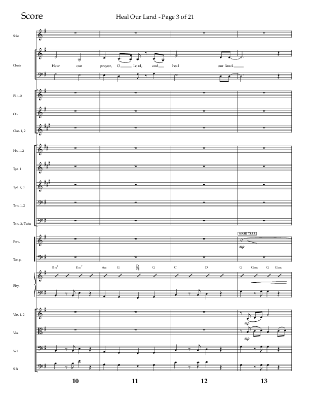 Heal Our Land (Choral Anthem SATB) Conductor's Score (Lifeway Choral / Arr. Russell Mauldin)