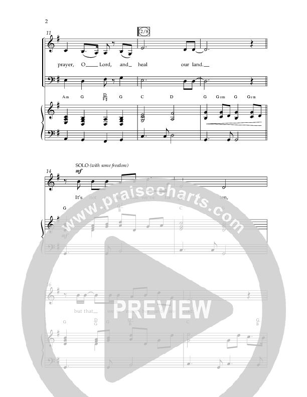 Heal Our Land (Choral Anthem SATB) Anthem (SATB/Piano) (Lifeway Choral / Arr. Russell Mauldin)
