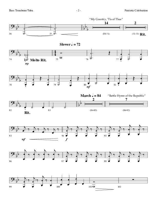 Patriotic Celebration (Choral Anthem SATB) Orchestration (Lifeway Choral / Arr. Dennis Allen)