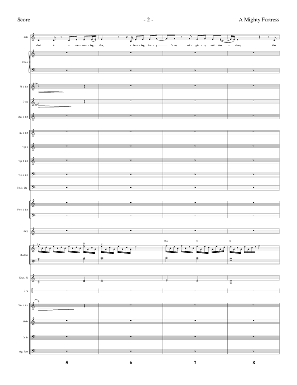 A Mighty Fortress (Choral Anthem SATB) Conductor's Score (Lillenas Choral / Arr. Gary Rhodes / Orch. Tim Cates)