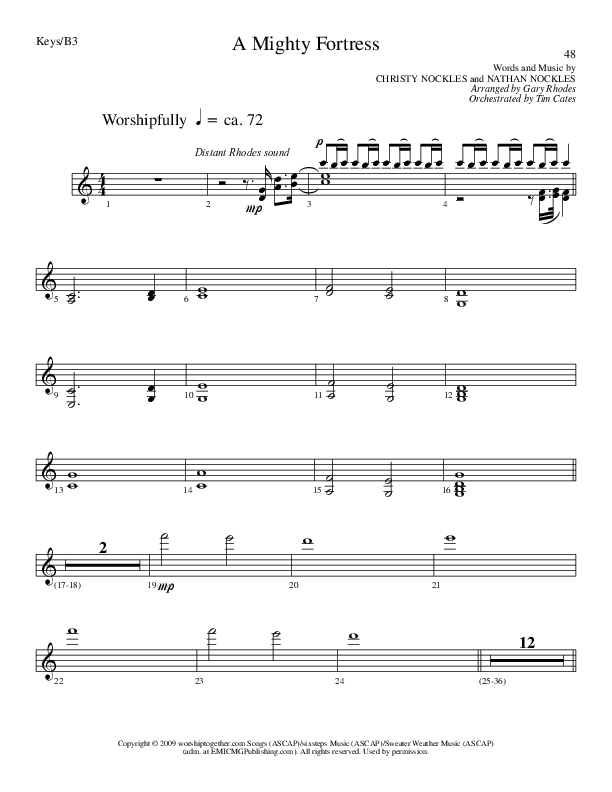 A Mighty Fortress (Choral Anthem SATB) Keys (Lillenas Choral / Arr. Gary Rhodes / Orch. Tim Cates)