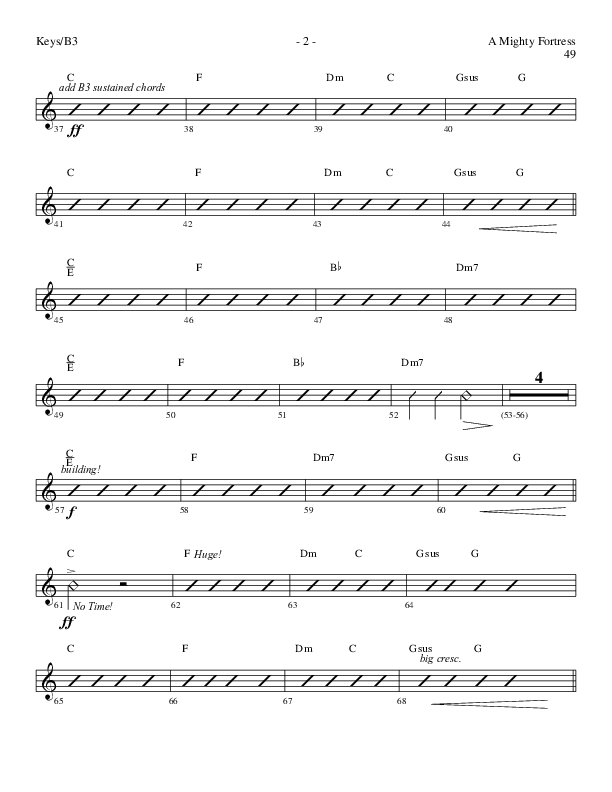 A Mighty Fortress (Choral Anthem SATB) Keys (Lillenas Choral / Arr. Gary Rhodes / Orch. Tim Cates)