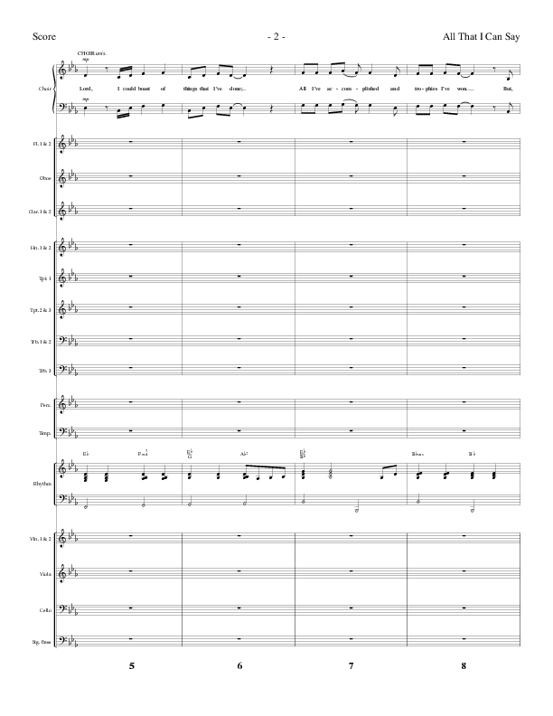 All That I Can Say (Choral Anthem SATB) Conductor's Score (Lillenas Choral / Arr. Russel Mauldin)
