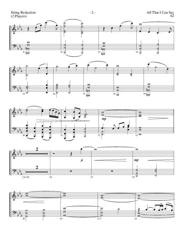 All That I Can Say (Choral Anthem SATB) String Reduction (Lillenas Choral / Arr. Russel Mauldin)