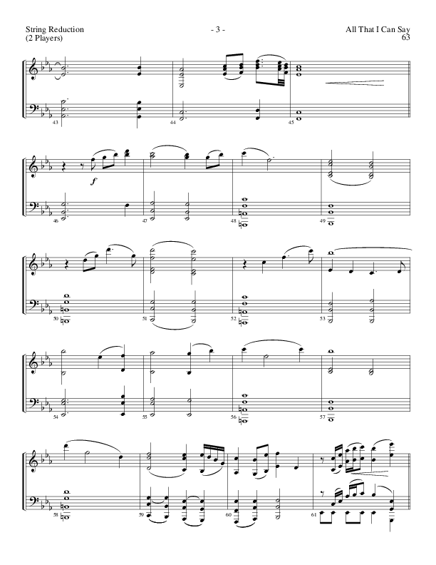 All That I Can Say (Choral Anthem SATB) String Reduction (Lillenas Choral / Arr. Russel Mauldin)