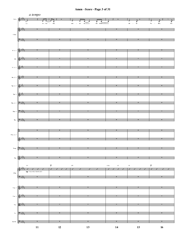 Amen (Choral Anthem SATB) Conductor's Score (Word Music / Arr. David Wise / Orch. David Shipps)