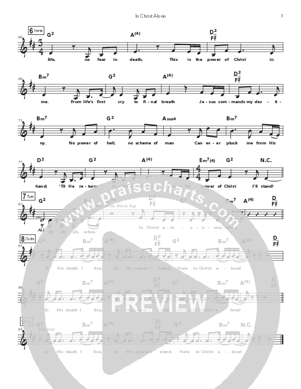 In Christ Alone (Kids) Lead Sheet Melody (Doorpost Songs / Dave and Jess Ray)