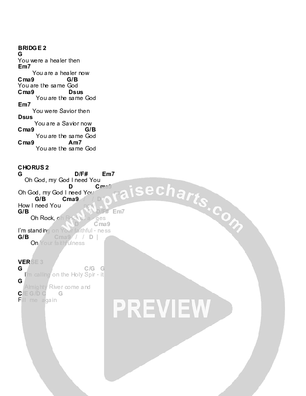 Same God Chord Chart (Doorpost Songs / Dave and Jess Ray)