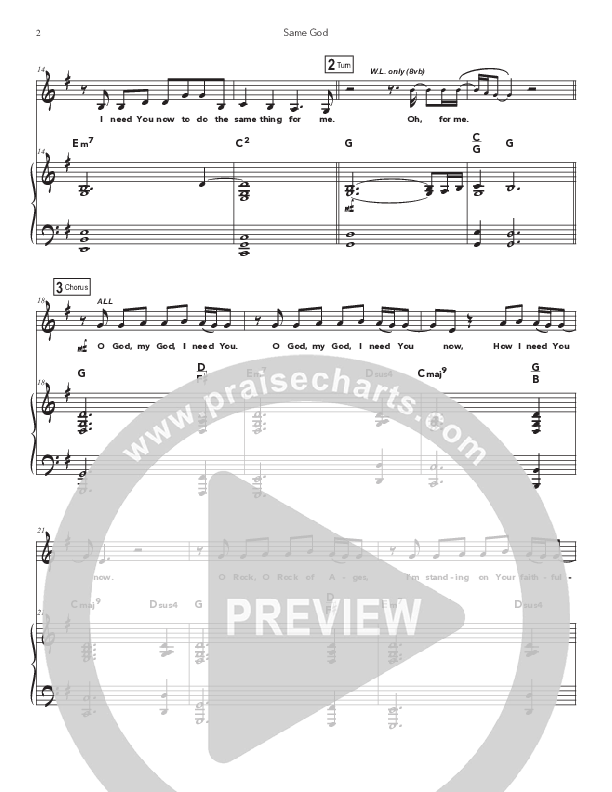 Same God (Kids) Piano/Melody (Doorpost Songs / Dave and Jess Ray)