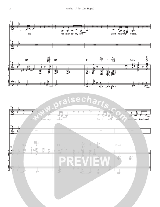 Anchor (All Our Hope) Piano/Melody (Doorpost Songs / Dave and Jess Ray)