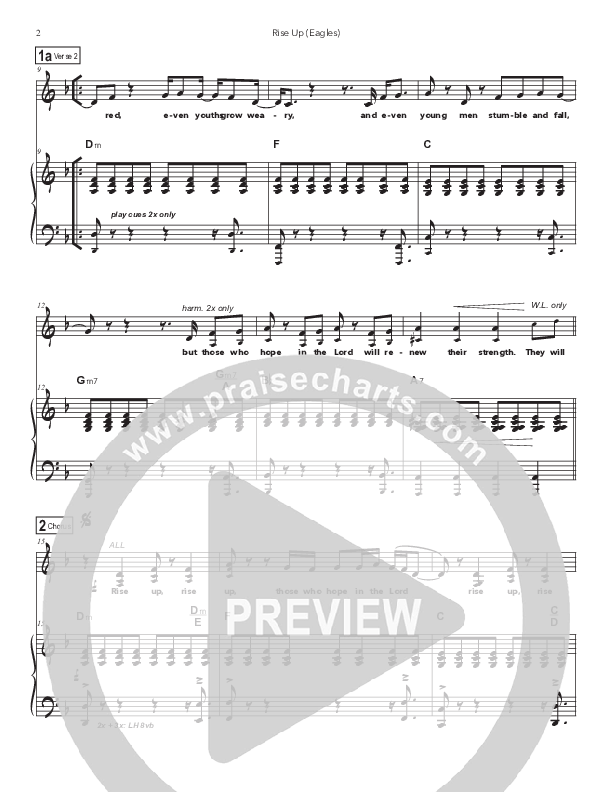 Rise Up (Eagles) Piano/Melody (Doorpost Songs / Dave and Jess Ray)