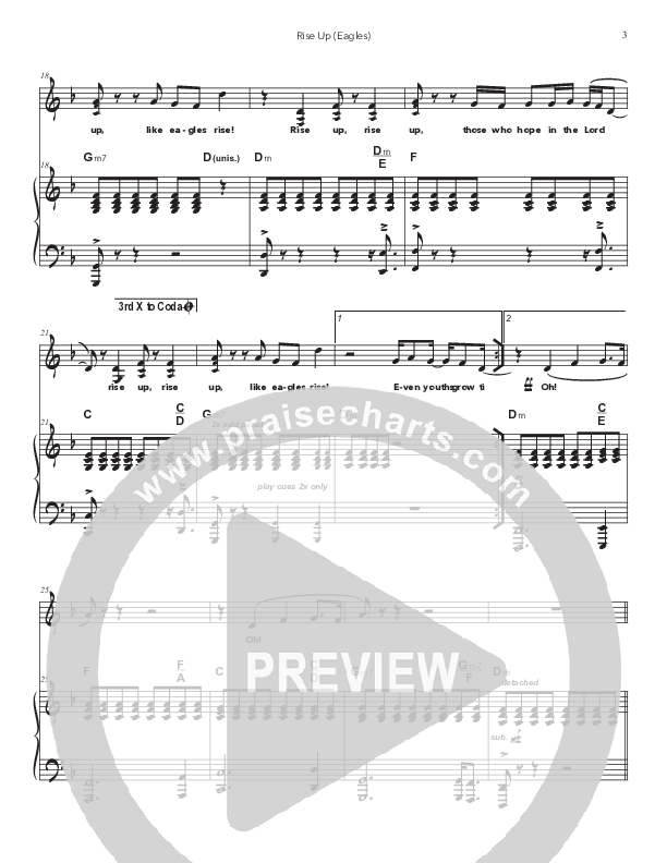 Rise Up (Eagles) Piano/Melody (Doorpost Songs / Dave and Jess Ray)