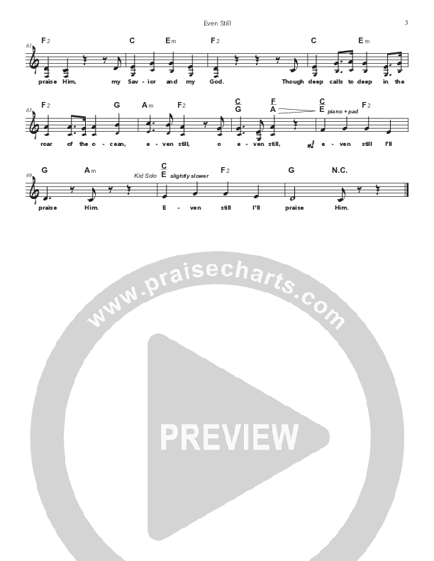 Even Still Piano/Vocal Pack (Doorpost Songs / Dave and Jess Ray)