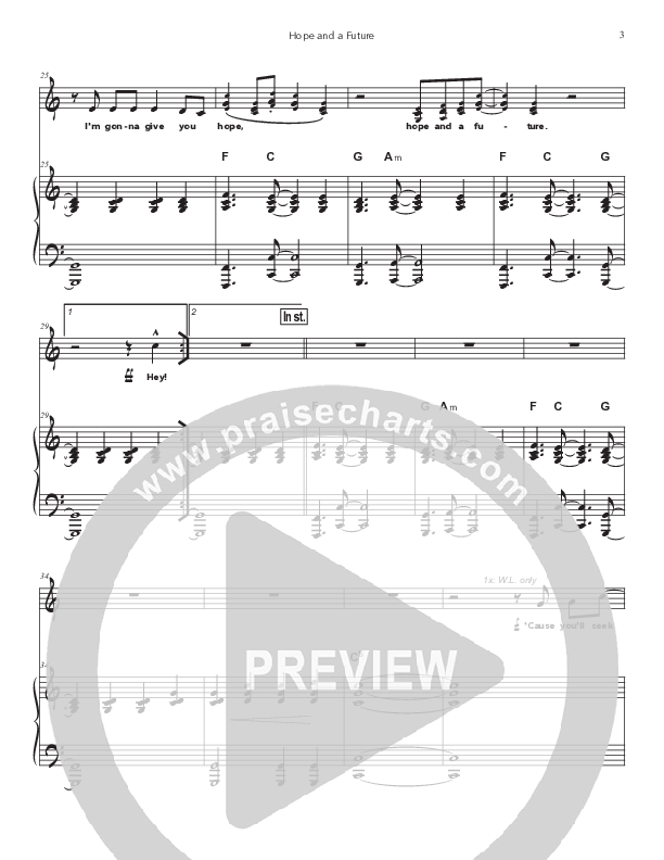 Hope And A Future Piano/Melody (Doorpost Songs / Dave and Jess Ray)