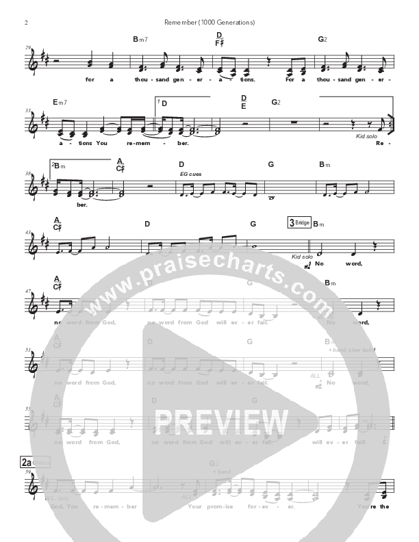 Remember (1000 Generations) Piano/Vocal Pack (Doorpost Songs / Dave and Jess Ray)