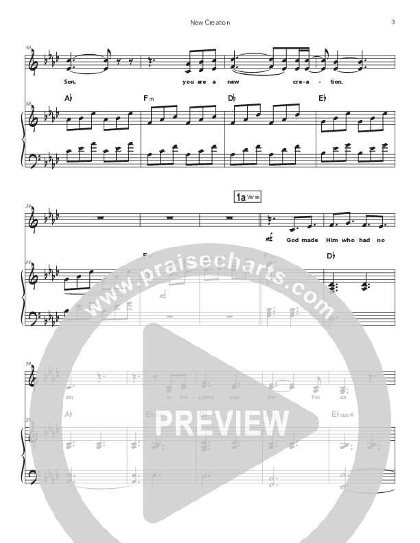 New Creation Piano/Melody (Doorpost Songs / Dave and Jess Ray)