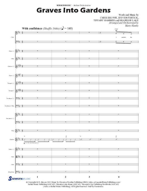 Graves Into Gardens (Choral Anthem SATB) Conductor's Score (Semsen Music / Arr. Marty Hamby)