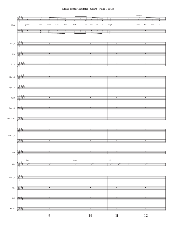 Graves Into Gardens (Choral Anthem SATB) Orchestration (Semsen Music / Arr. Marty Hamby)