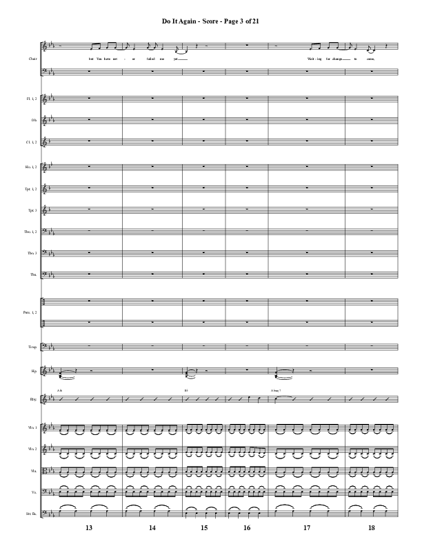 Do It Again (Choral Anthem SATB) Conductor's Score (Word Music / Arr. David Wise)