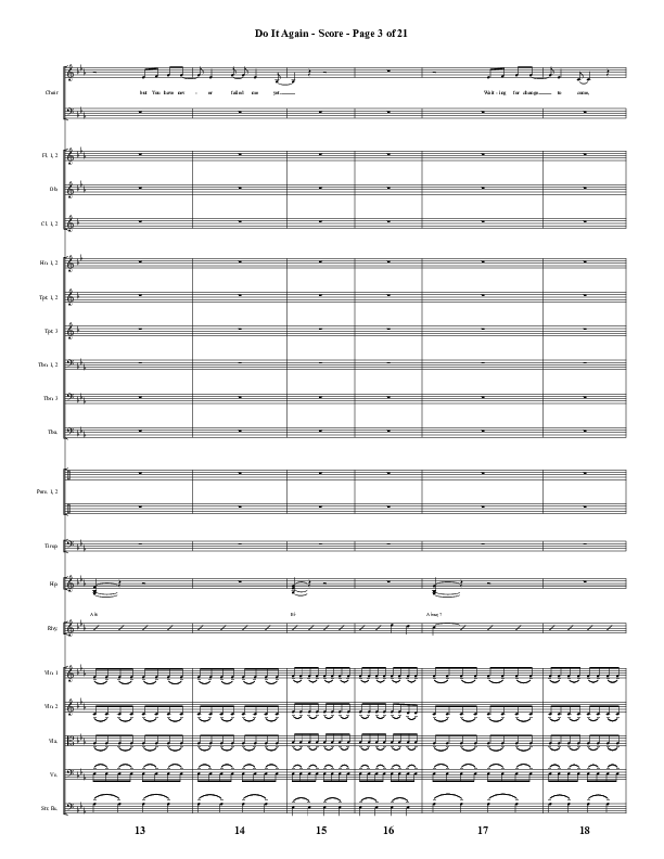 Do It Again (Choral Anthem SATB) Orchestration (Word Music / Arr. David Wise)