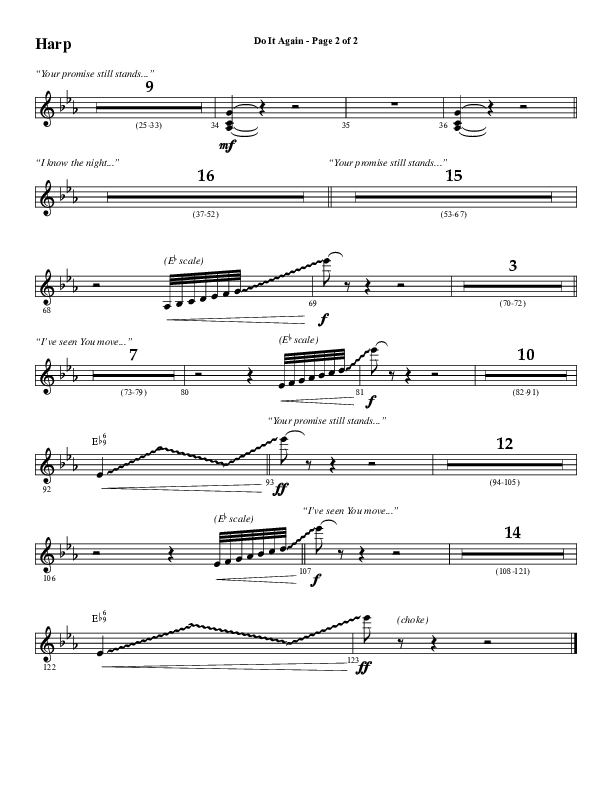 Do It Again (Choral Anthem SATB) Harp (Word Music / Arr. David Wise)