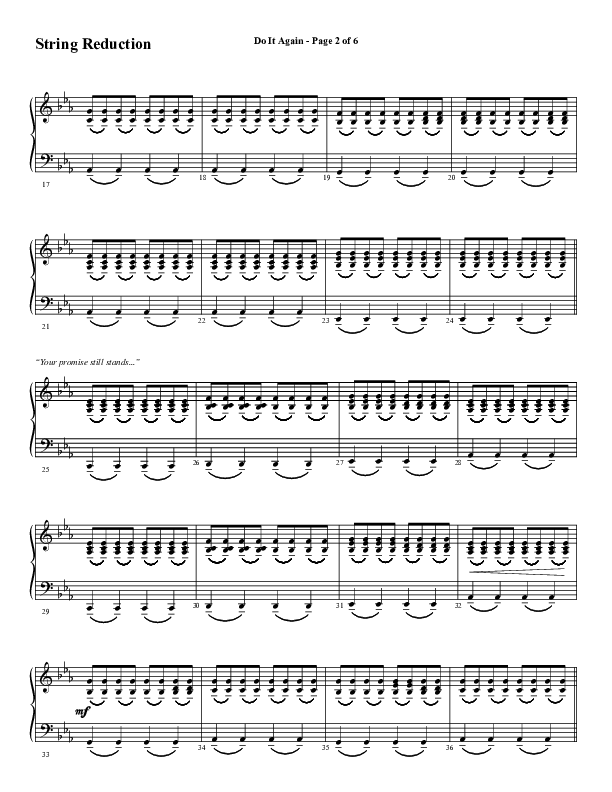 Do It Again (Choral Anthem SATB) String Reduction (Word Music / Arr. David Wise)