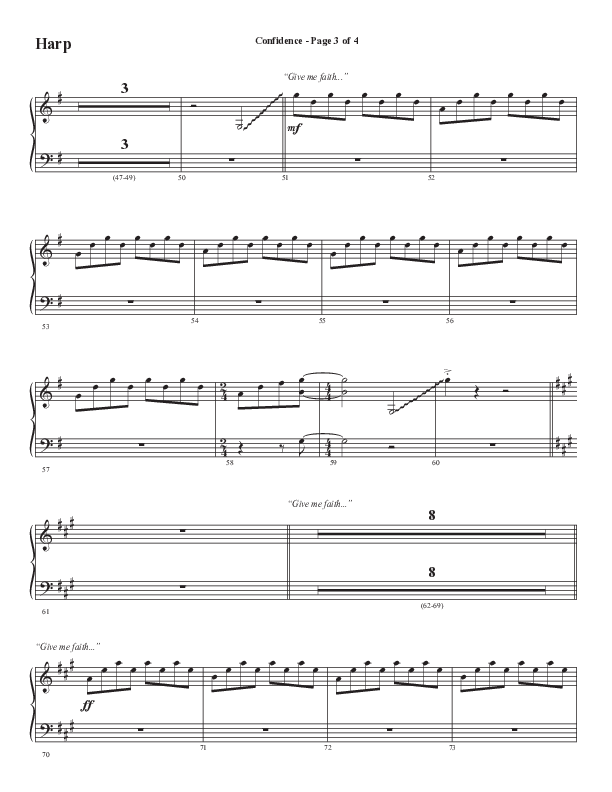 Confidence (Choral Anthem SATB) Harp (Word Music / Arr. Luke Gambill / Orch. Jared Haschek)