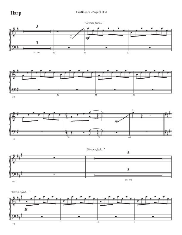 Confidence (Choral Anthem SATB) Harp (Word Music / Arr. Luke Gambill / Orch. Jared Haschek)