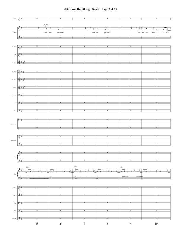 Alive And Breathing (Choral Anthem SATB) Conductor's Score (Semsen Music / Arr. Daniel Semsen)