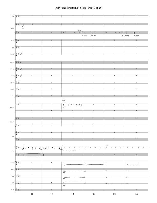 Alive And Breathing (Choral Anthem SATB) Conductor's Score (Semsen Music / Arr. Daniel Semsen)