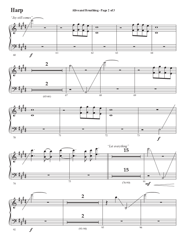 Alive And Breathing (Choral Anthem SATB) Harp (Semsen Music / Arr. Daniel Semsen)