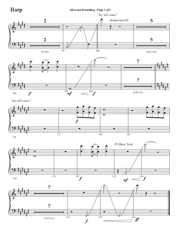 Alive And Breathing (Choral Anthem SATB) Harp (Semsen Music / Arr. Daniel Semsen)