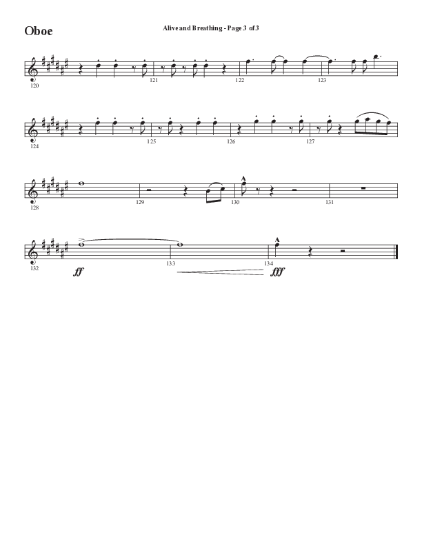 Alive And Breathing (Choral Anthem SATB) Oboe (Semsen Music / Arr. Daniel Semsen)