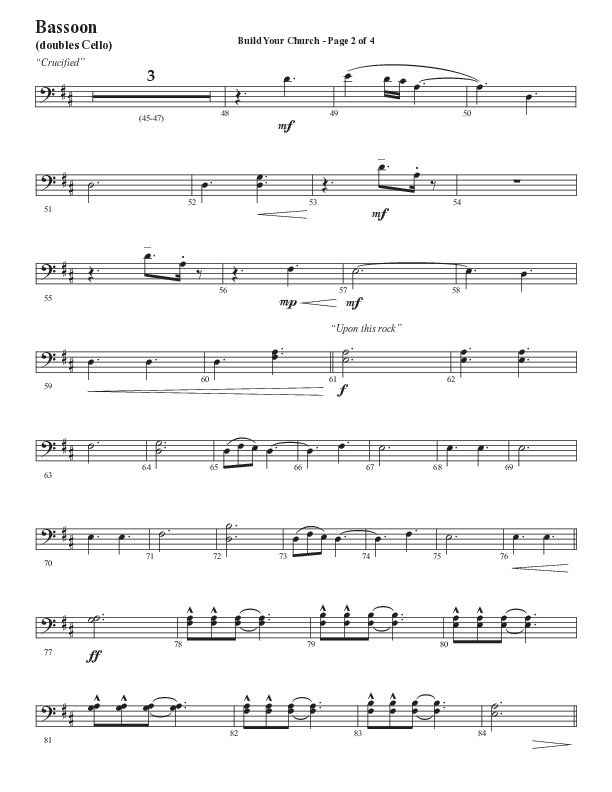 Build Your Church (Choral Anthem SATB) Bassoon (Semsen Music / Arr. Cliff Duren)