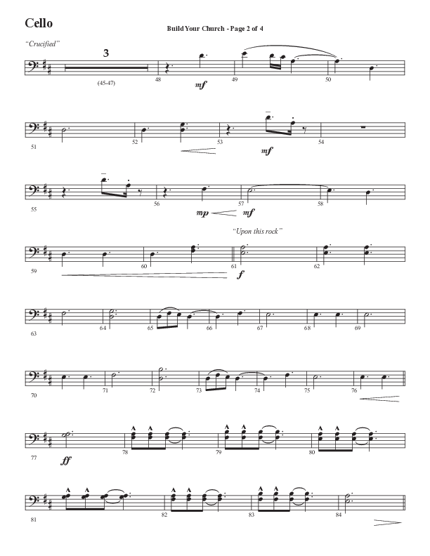 Build Your Church (Choral Anthem SATB) Cello (Semsen Music / Arr. Cliff Duren)