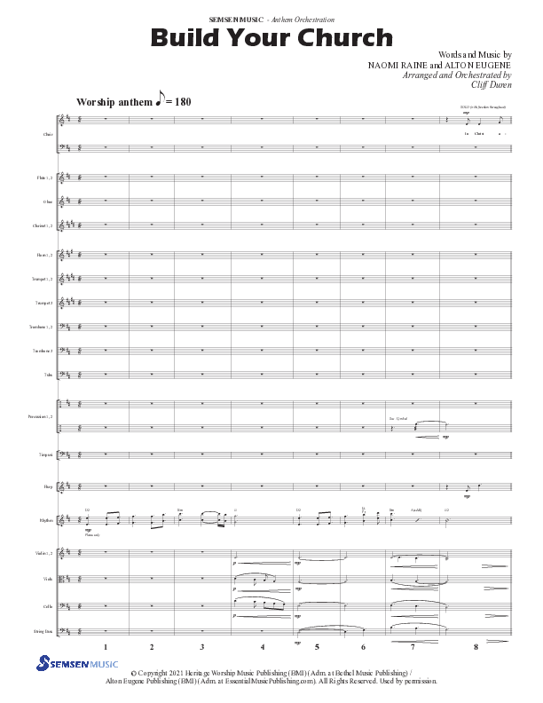 Build Your Church (Choral Anthem SATB) Orchestration (Semsen Music / Arr. Cliff Duren)