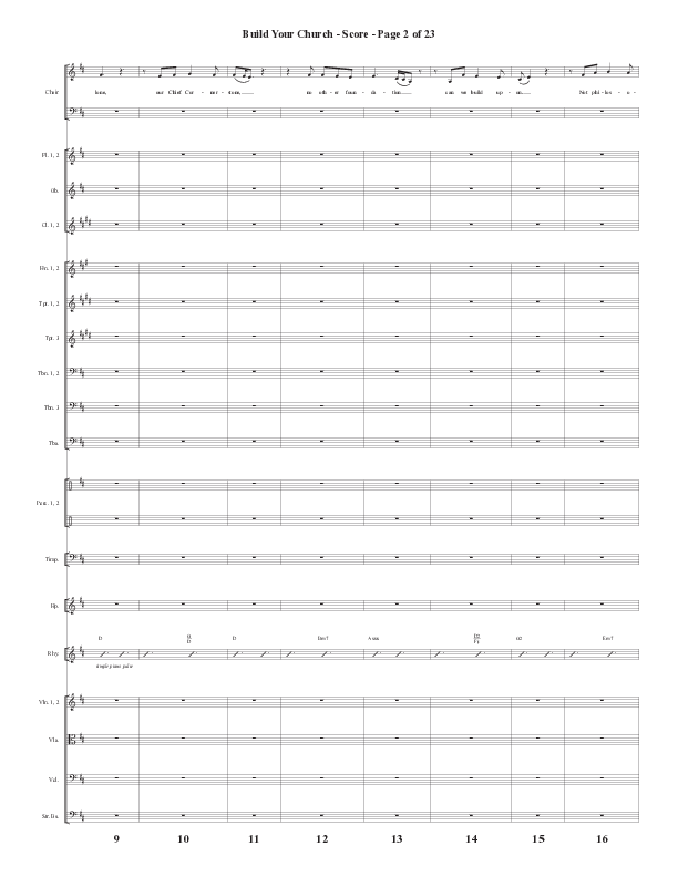 Build Your Church (Choral Anthem SATB) Orchestration (Semsen Music / Arr. Cliff Duren)