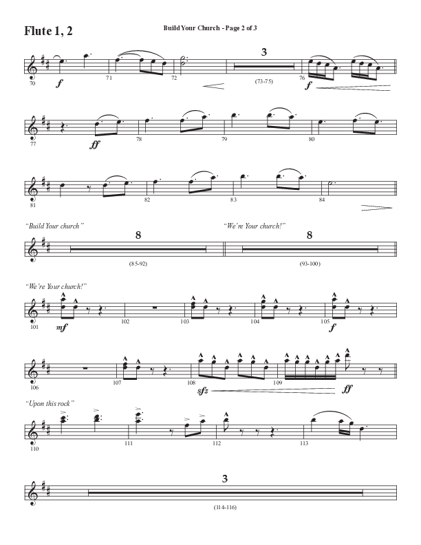 Build Your Church (Choral Anthem SATB) Flute 1/2 (Semsen Music / Arr. Cliff Duren)