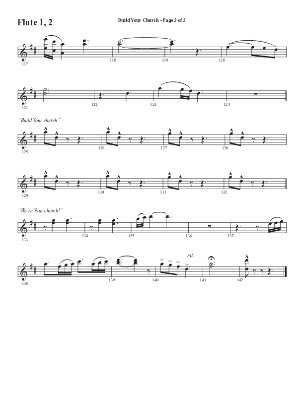 Build Your Church (Choral Anthem SATB) Flute 1/2 (Semsen Music / Arr. Cliff Duren)