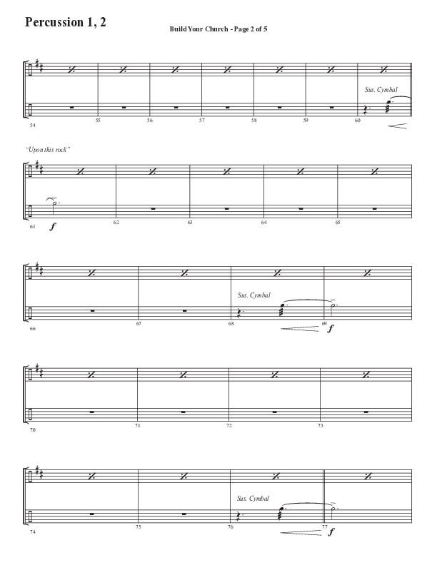 Build Your Church (Choral Anthem SATB) Percussion 1/2 (Semsen Music / Arr. Cliff Duren)