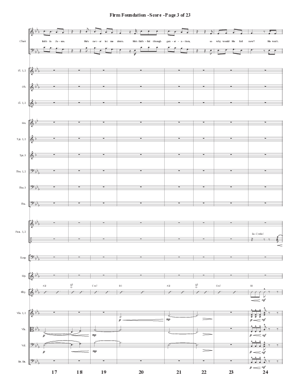 Firm Foundation (He Won't) (Choral Anthem SATB) Orchestration (Semsen Music / Arr. Cliff Duren)