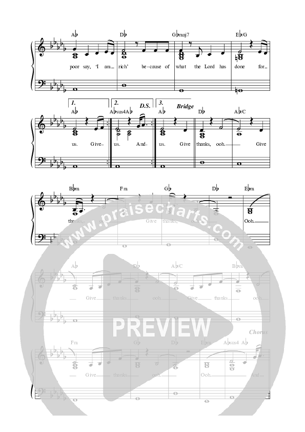 Give Thanks Lead Sheet Melody (Anchor Hymns / Mission House / Jasmine Mullen)