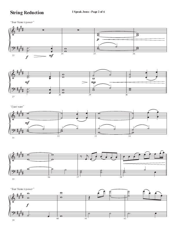 I Speak Jesus (Choral Anthem SATB) String Reduction (Semsen Music / Arr. John Bolin / Orch. Daniel Semsen)