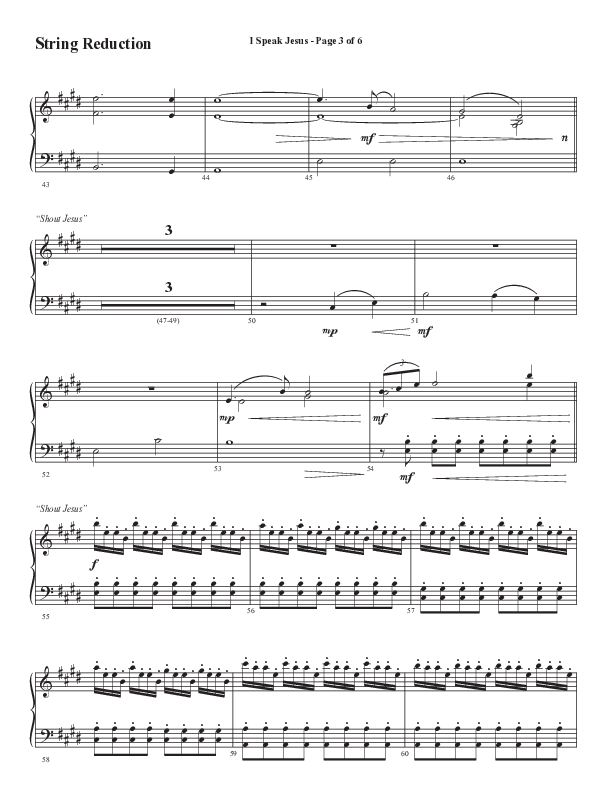 I Speak Jesus (Choral Anthem SATB) String Reduction (Semsen Music / Arr. John Bolin / Orch. Daniel Semsen)