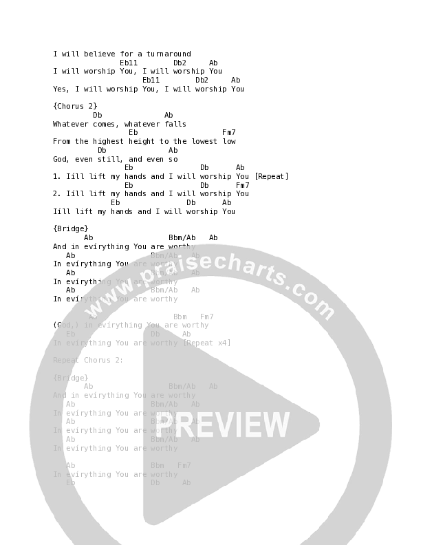 Even Still And Even So (Live) Chord Chart (Matt Redman)