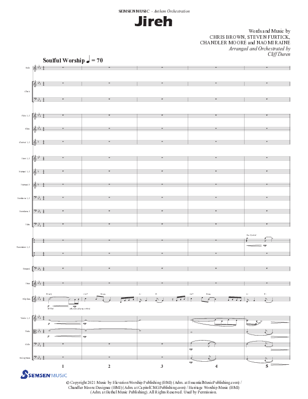 Jireh (Choral Anthem SATB) Conductor's Score (Semsen Music / Arr. Cliff Duren)