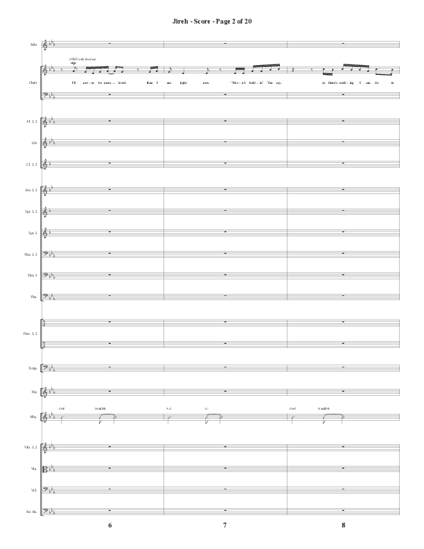 Jireh (Choral Anthem SATB) Orchestration (Semsen Music / Arr. Cliff Duren)