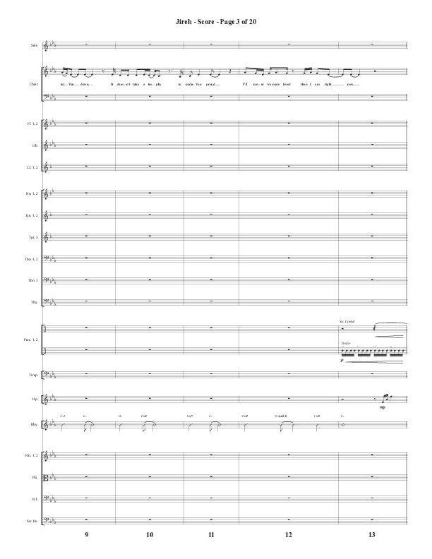 Jireh (Choral Anthem SATB) Conductor's Score (Semsen Music / Arr. Cliff Duren)